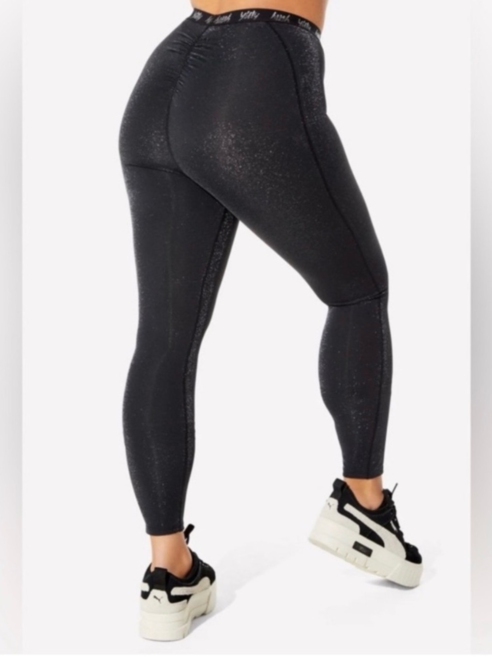 YITTY Black Shimmer High-Waist Leggings